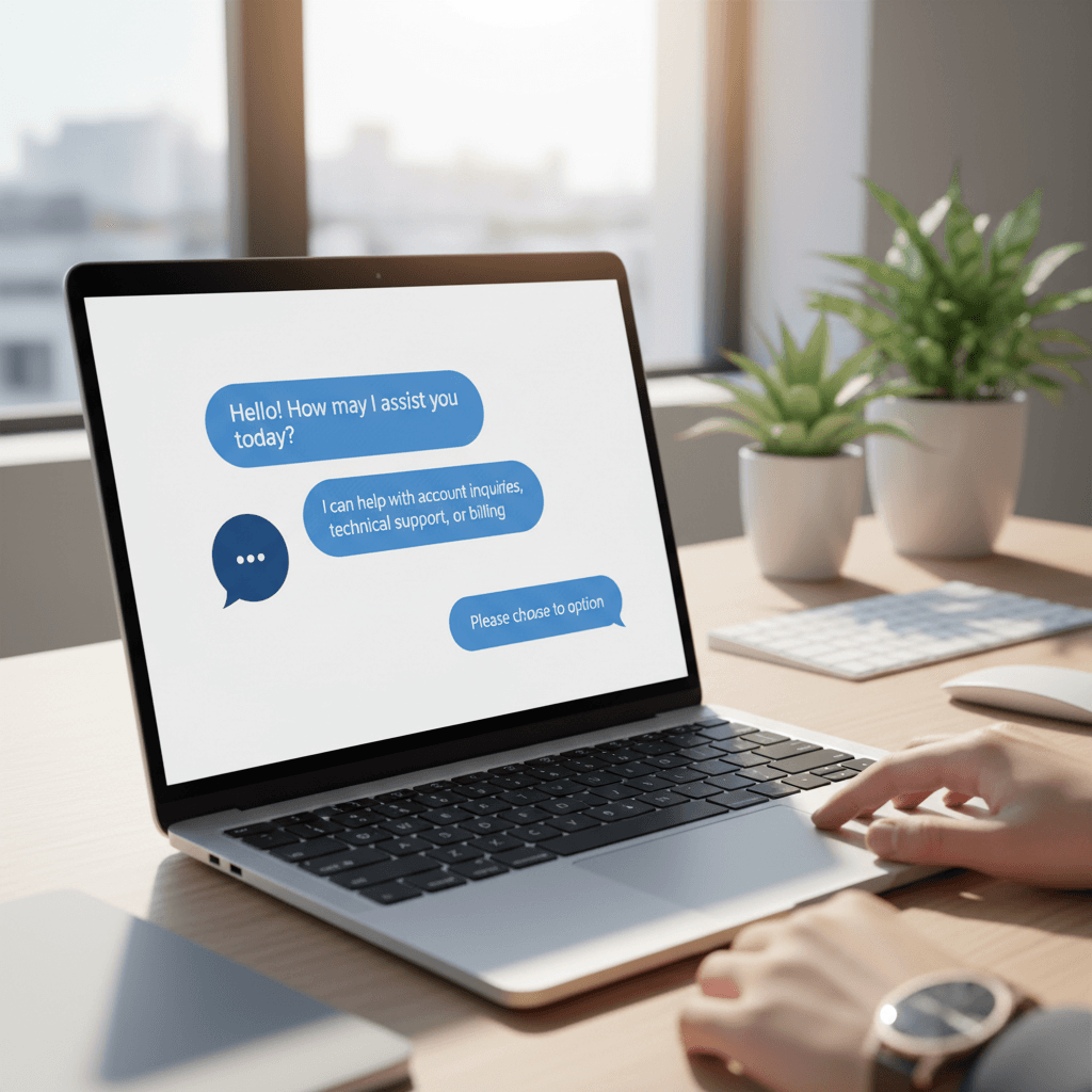 AI customer assistant interface