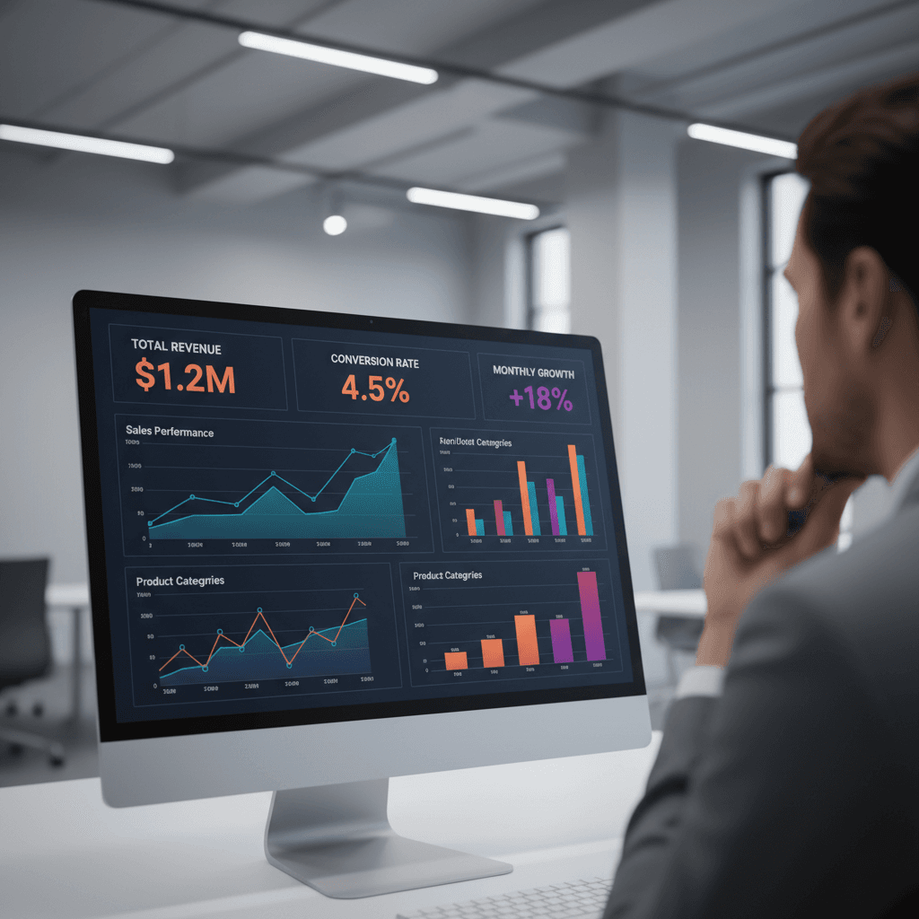 Reporting dashboard with metrics